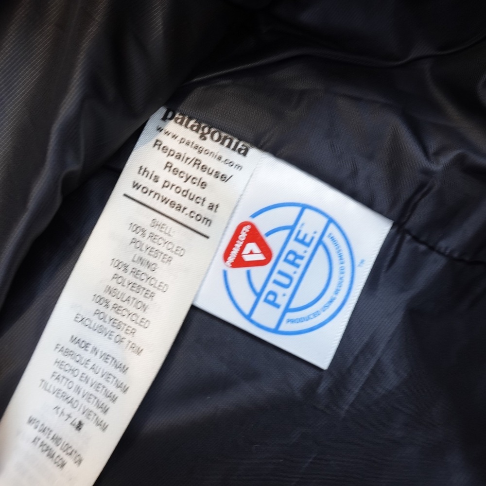 PATAGONIA Nanopuff Puffer Vest Top Womens Large Black Full Zip Primaloft Logo - Picture 5 of 9